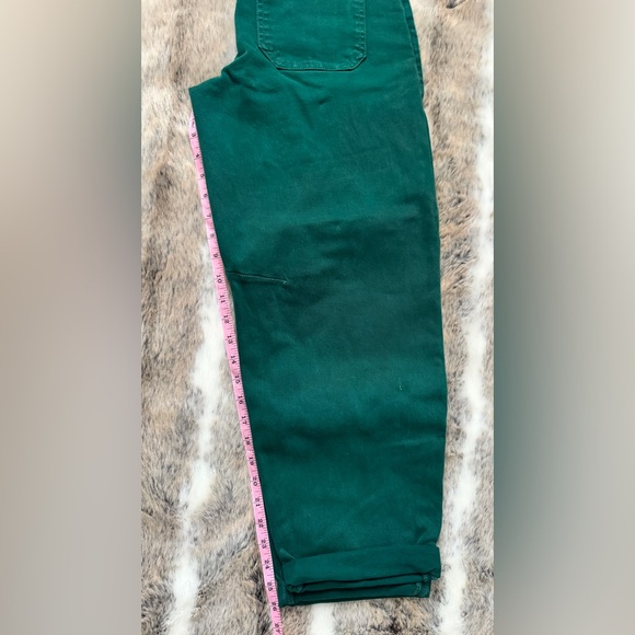 NWT Risen Look At Me High Rise Green Jeans Ankle Cuffed Barrel Size 3 - Picture 5 of 5